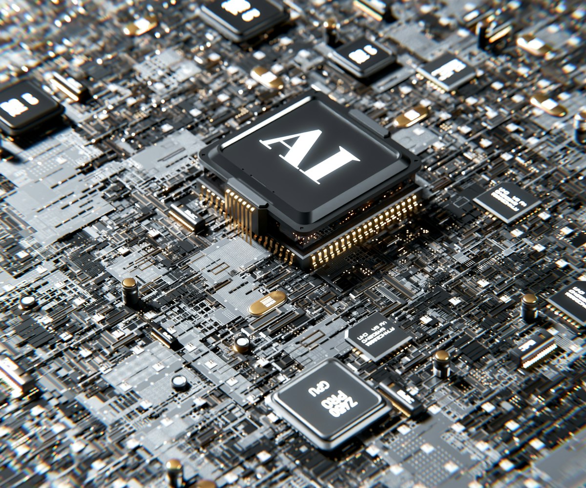 a computer chip with the letter a on top of i