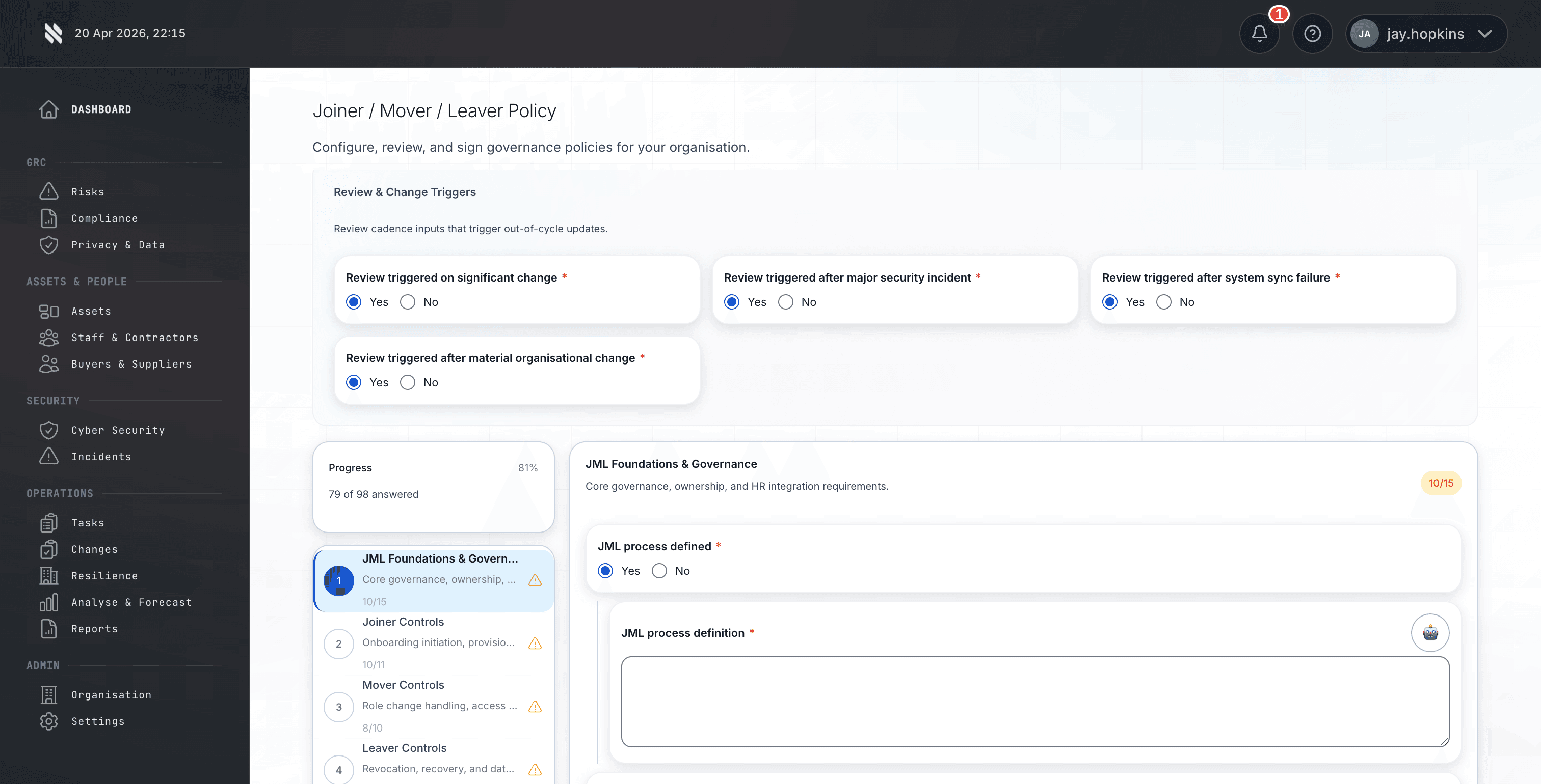 Fig Policy Management platform view